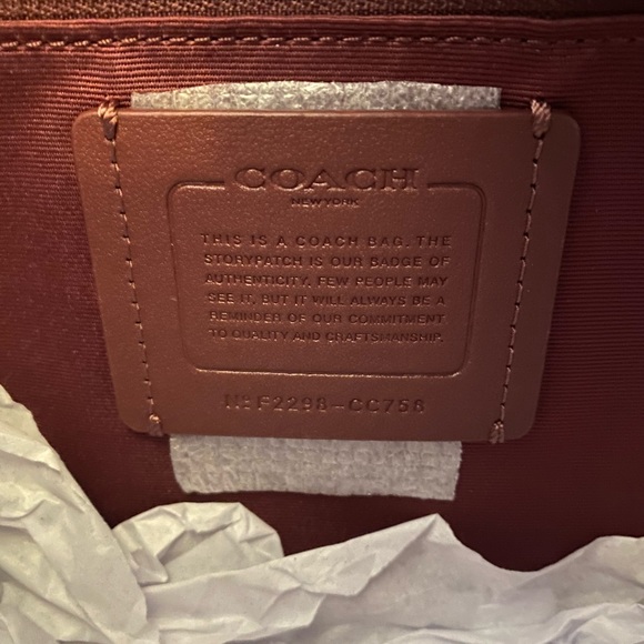 NWT💃Coach Rowan Satchel In Signature Canvas With Leopard Print - Picture 7 of 13